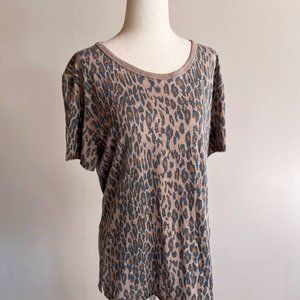 Free People Tourist Leopard Print Tee (small)